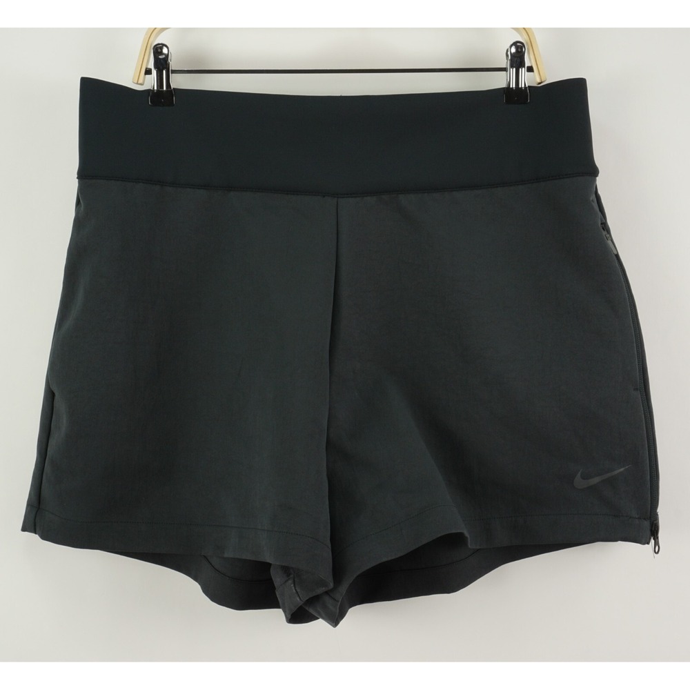 Nike Team Tech Woven‎ Shorts Women's 2XL 3" Black Lightweight Stretch Side Zip
